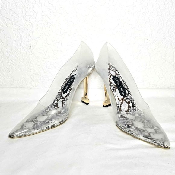 Jessica Rich Women's So Fancy Tall Sandal Pump in Snake Size 6 (36) - Picture 2 of 5